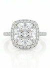 Twisted Round Brilliant Cut Lab Grown Diamond Engagement Ring in yellow Gold