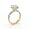 Twisted Round Brilliant Cut Lab Grown Diamond Engagement Ring in yellow Gold