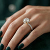 Twisted Round Brilliant Cut Lab Grown Diamond Engagement Ring in yellow Gold