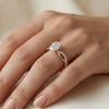 1 ct Oval Cut Lab Grown Diamond Engagement Ring with Twisted Pave Band in Rose Gold