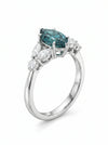 Marquise Cut Lab Grown Diamond Ring with Leaf Accent Design | Unique Engagement Ring