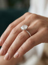 Beautiful Hidden Halo Cushion shape 5.03 CT Lab Grown Diamond Engagement Ring