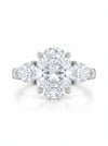 Brilliant 6 Carat Oval Cut Lab Diamond Engagement Ring
