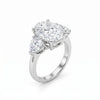 Brilliant 6 Carat Oval Cut Lab Diamond Engagement Ring