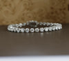 30 Cents Lab Grown Diamond Tennis Bracelet – Elegant Round Cut Design in 18kt White Gold