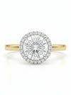 Solitaire Lab Created Hidden Halo Diamond Ring