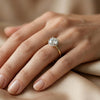 Solitaire Lab Created Hidden Halo Diamond Ring