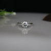 Round Lab Grown Diamond Solitaire Ring in 18K White Gold – Classic Engagement Ring