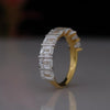 Emerald Cut Lab Grown Diamond Eternity Band in 18K Gold | Wedding Ring