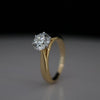 Classic Round Lab Grown Diamond Solitaire Ring in 14K Gold |  Minimal Bridal Jewelry