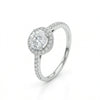 1.42 Carat EF/VVS IGI Round, Halo Diamond Ring