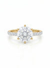 Classic Solitaire Round Shape Lab Made Diamond Ring