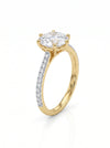 Classic Solitaire Round Shape Lab Made Diamond Ring