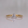 Trillion Cut Lab Grown Diamond Solitaire Ring in 14K Yellow Gold | Minimal Engagement Ring