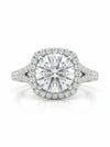 Solitaire lab grown diamond wedding ring