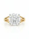6.05 Carat Round Shape Lab Grown Engagement Diamond Ring