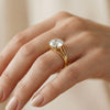 6.05 Carat Round Shape Lab Grown Engagement Diamond Ring