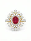 Beautiful South Lab Created Marquise and Pear Shaped Diamond Ring