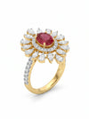 Beautiful South Lab Created Marquise and Pear Shaped Diamond Ring
