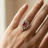 Beautiful South Lab Created Marquise and Pear Shaped Diamond Ring
