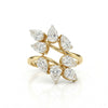 2.17 Carat Lab Grown Diamond Ring 18K Yellow Gold Pear Diamond