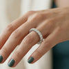 0.25 Cent Oval Shape Lab Diamond Eternity Band