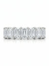Emerald Cut Lab Grown Diamond Full Eternity Wedding Band