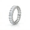 Emerald Cut Lab Grown Diamond Full Eternity Wedding Band