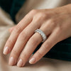 Emerald Cut Lab Grown Diamond Full Eternity Wedding Band