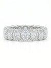 Oval Shape Lab Made Diamond Eternity Band Ring