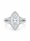 Marquise Shape Lab Grown Diamond Ring-18KT White Gold