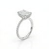 3.01 CT F VVS2 Radiant Shape Lab Grown Diamond Solitaire Ring