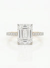 3.62 Carat Radiant Shape Diamond Engagement Ring, Solitaire Lab Made Diamond Ring