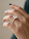 3.62 Carat Radiant Shape Diamond Engagement Ring, Solitaire Lab Made Diamond Ring