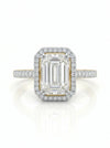 Solitaire  Emerald Cut Lab Grown Diamond Ring-18KT Gold