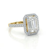Solitaire  Emerald Cut Lab Grown Diamond Ring-18KT Gold