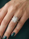 Solitaire  Emerald Cut Lab Grown Diamond Ring-18KT Gold