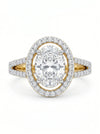 Shimmering Beauty Oval Engagement Lab Grown Diamond Ring