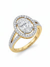 Shimmering Beauty Oval Engagement Lab Grown Diamond Ring