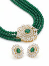 Our Traditional Lab Grown Diamond Choker Necklace Set with Earrings