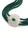 Our Traditional Lab Grown Diamond Choker Necklace Set with Earrings