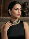 Our Traditional Lab Grown Diamond Choker Necklace Set with Earrings