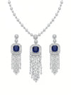 Beautiful Round Shaped Lab Grown Diamond Necklace Set