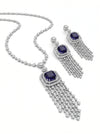 Beautiful Round Shaped Lab Grown Diamond Necklace Set
