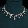 Bridal Lab Grown Diamond Necklace with Pear Shape Drops | Luxury Statement Piece