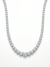 Round Cut Lab Grown Diamond Tennis Necklace For Her