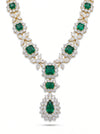 Majestic Emerald and Lab Grown Diamond Necklace