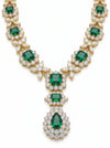 Majestic Emerald and Lab Grown Diamond Necklace