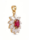 Fancy Lab Created Diamond Pendant With Out Chain