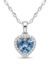 Halo of Grace Blue Lab Grown Diamond Only Pendant Without Chain